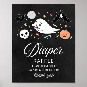 Poster Pancarte de tirage au sort de couches pour Baby Sh