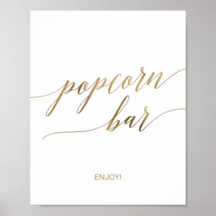 Poster Pancarte élégante en calligraphie dorée pour bar à