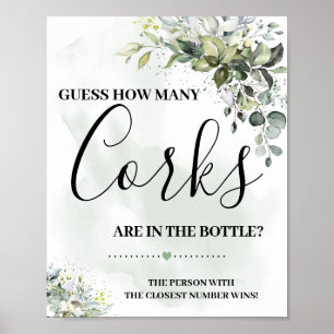 Poster Pancarte eucalyptus verdure succulente combien de 