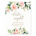 Pancarte Idées de Soirée de Fiançailles Florales