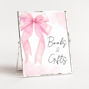 Poster Pancarte Livres et Cadeaux Petite Fée Rose pour Ba