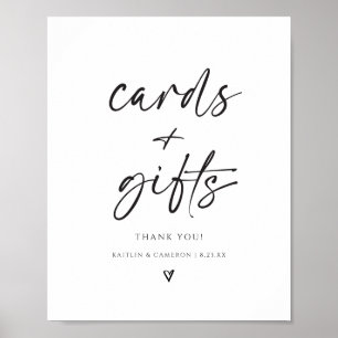 Poster Pancarte Minimaliste pour Cartes de Mariage & Cade