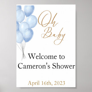 Poster Pancarte Oh Bébé Bienvenue