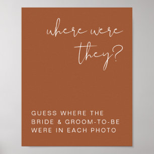 Poster Pancarte Où étaient-ils Coriandre Boho Terracotta