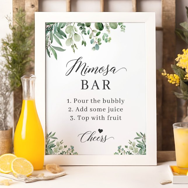 Poster Pancarte pour un bar à Mimosa pour une Baby Shower (Créateur téléchargé)