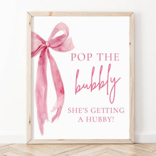 Poster Pancarte Rose Pop The Bubbly Elle Se Marie