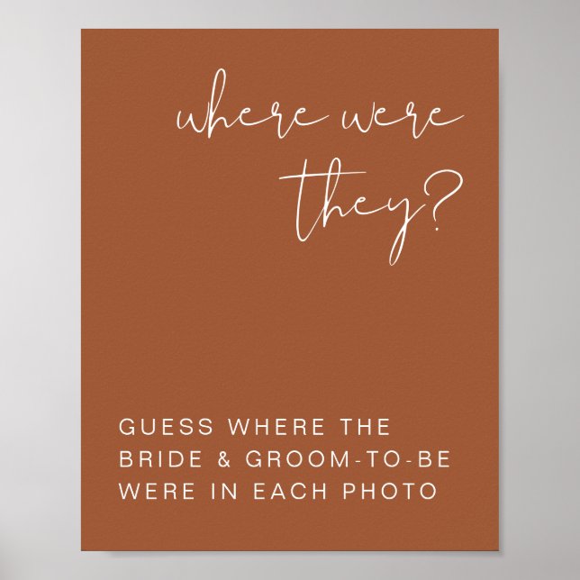 Poster Pancarte Terracotta Boho CORIANDRE Où étaient-ils (Devant)