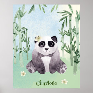 Poster Panda assis mignon