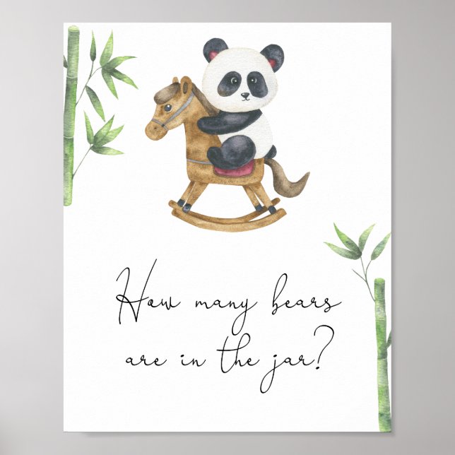 Poster Panda Bear - Devinez combien d'ours sont dans le p (Devant)