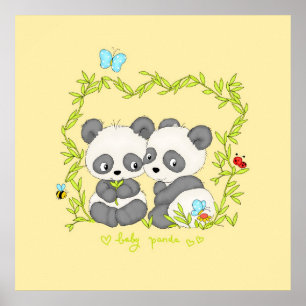 Poster Panda bébé