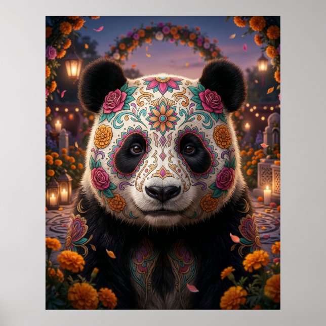 Poster Panda Crâne de Sucre (Devant)