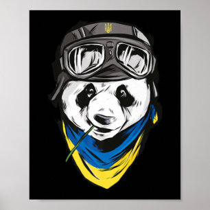 Poster Panda drapeau ukrainien souvenir ukrainien ukraini