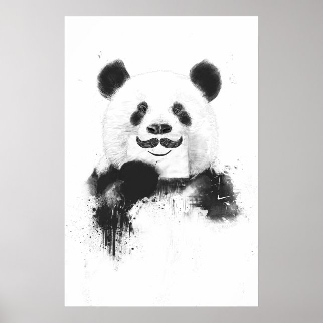 Poster Panda drôle (Devant)