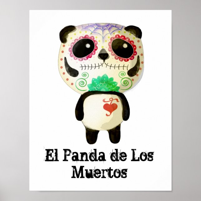 Poster Panda du Jour des morts (Devant)