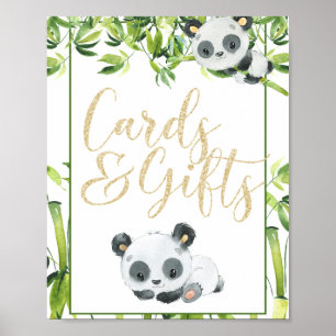 Poster Panda Hommes Baby showers neutres Cartes et cadeau