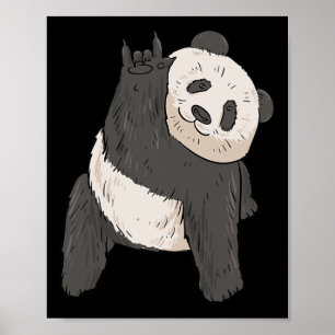 Poster Panda Ily Langue des Signes Américaine (LSA) Geste