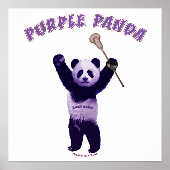 Poster Panda Lacrosse (Devant)