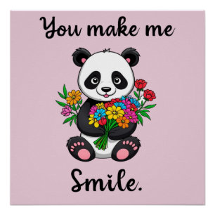 Poster Panda mignon qui me fait sourire