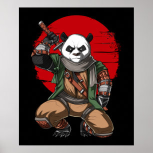 Poster Panda Ninja Samurai