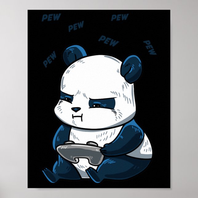 Poster Panda Pew Cute Hob  (Devant)