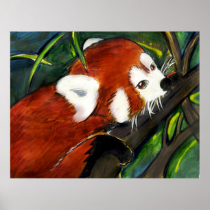Poster Panda rouge