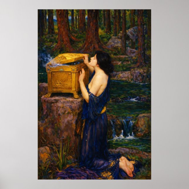 Poster Pandora by John William Waterhouse  (Devant)