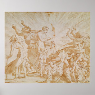 Poster Pandore ouvrant la boîte