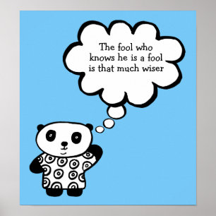 Poster Pandy, la citation d'un idiot bouddhiste du Panda