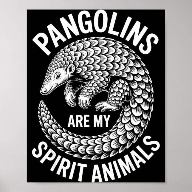 Poster Pangolins Srit Animals Funny Pangolin  (Devant)