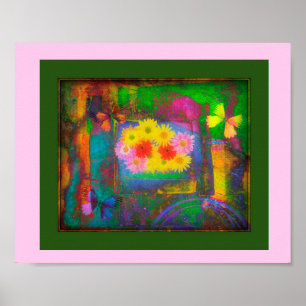 Poster "Panier à fleurs en fauteuil roulant