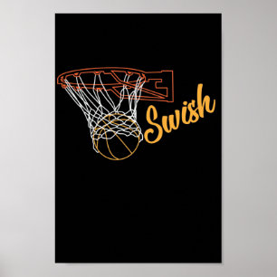 Poster Panier de basket-ball "Swish"