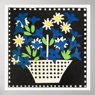 Poster Panier de fleurs (série)