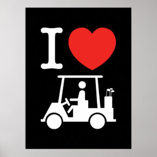 Poster Panier de golf I Heart (Love)