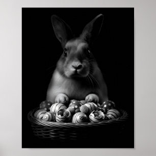 Poster Panier de lapin de Pâques Y2k Lavage vintage Esthé