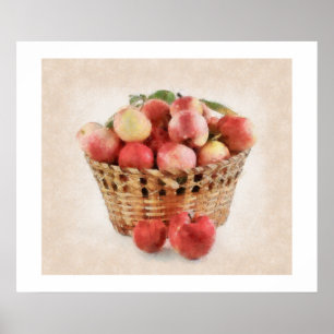 Poster Panier de pommes