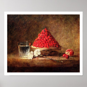 Poster Panier des fraisiers communs par Chardin