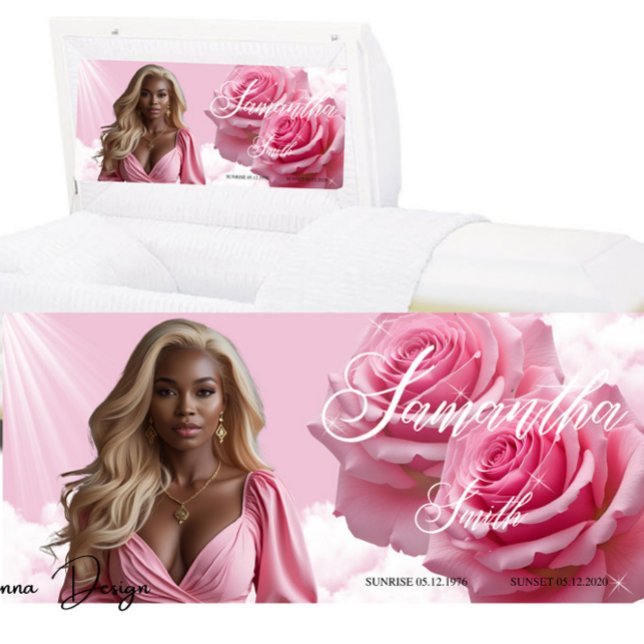 Poster Panier funéraire rose Roses Insertion, panneau com (Créateur téléchargé)