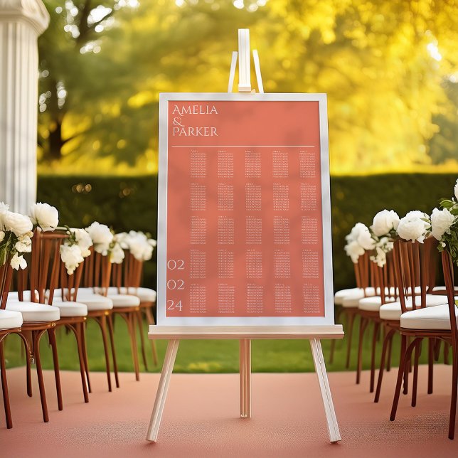 Poster Panier minimaliste Mariage orange (Créateur téléchargé)