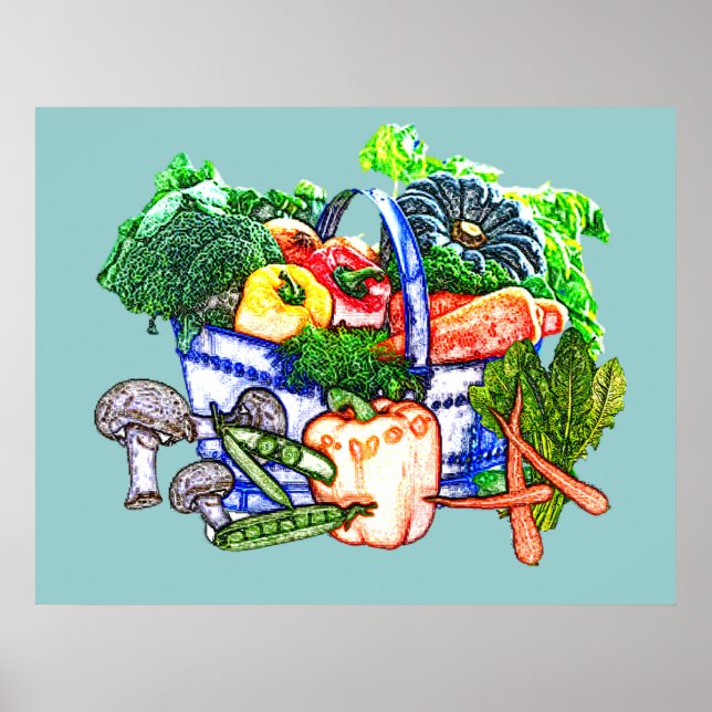 Poster Panier végétarien (Devant)