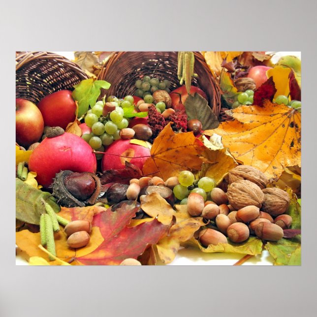 Poster Paniers remplis d'automne (Devant)