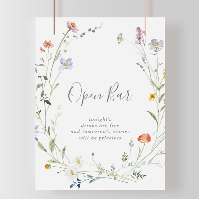 Poster Panneau à barre ouverte Wild Multicolor Floral Mar (Créateur téléchargé)