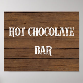 Poster Panneau à barres chocolatées chaudes