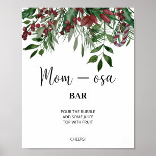 Poster Panneau à feuillage persistant de bar maman-osa. B