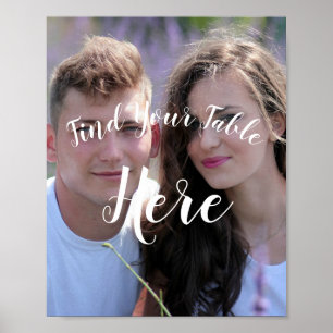 Poster Panneau Affectation de table de Mariage photo