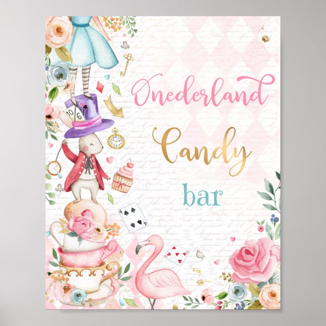 Poster Panneau Alice Dans L'Onederland Wonderland (Devant)