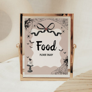 Poster Panneau alimentaire Petit Boo Baby shower gothique