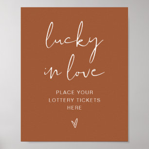 Poster Panneau Amoureux Chanceux en Terracotta Boho CORIA