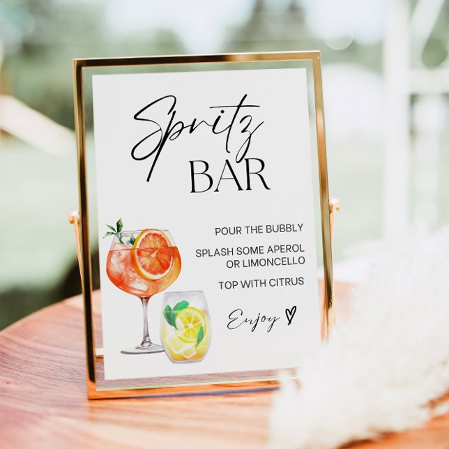 Poster Panneau Aperol Spritz Bar, Spritz Cocktail Print (Créateur téléchargé)