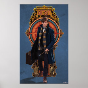 Poster Panneau Art Nouveau NEWT SCAMANDER™ Walking