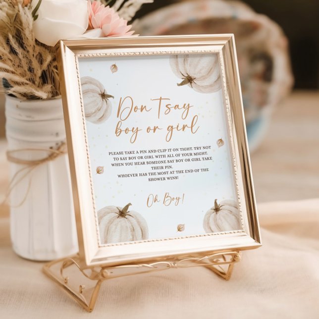 Poster Panneau Automne Baby shower Automne (Créateur téléchargé)